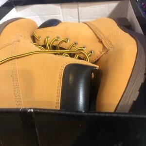Tan Lace-Up Boots